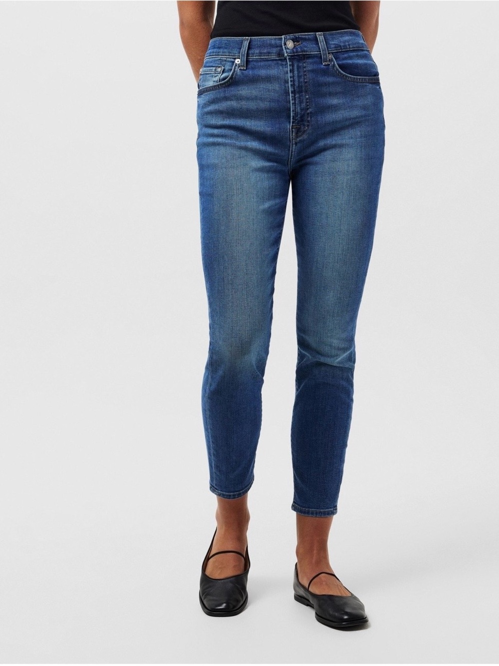 NWT 7 For All Mankind Women’s Ankle Timeless Slim Straight Denim Jeans